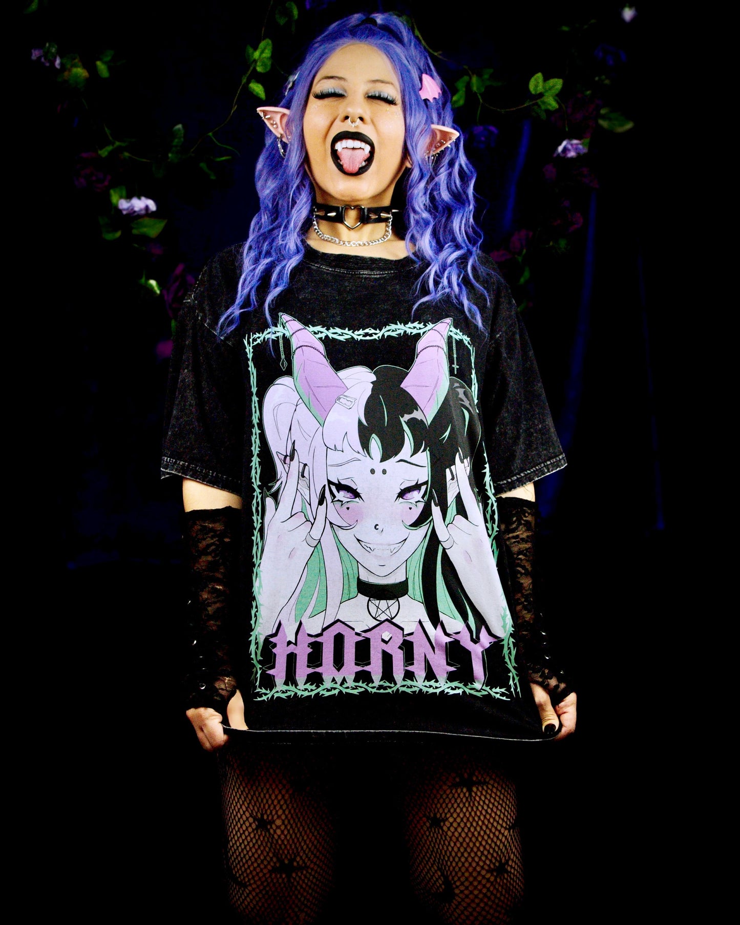 Horny Distressed Oversized T-Shirt