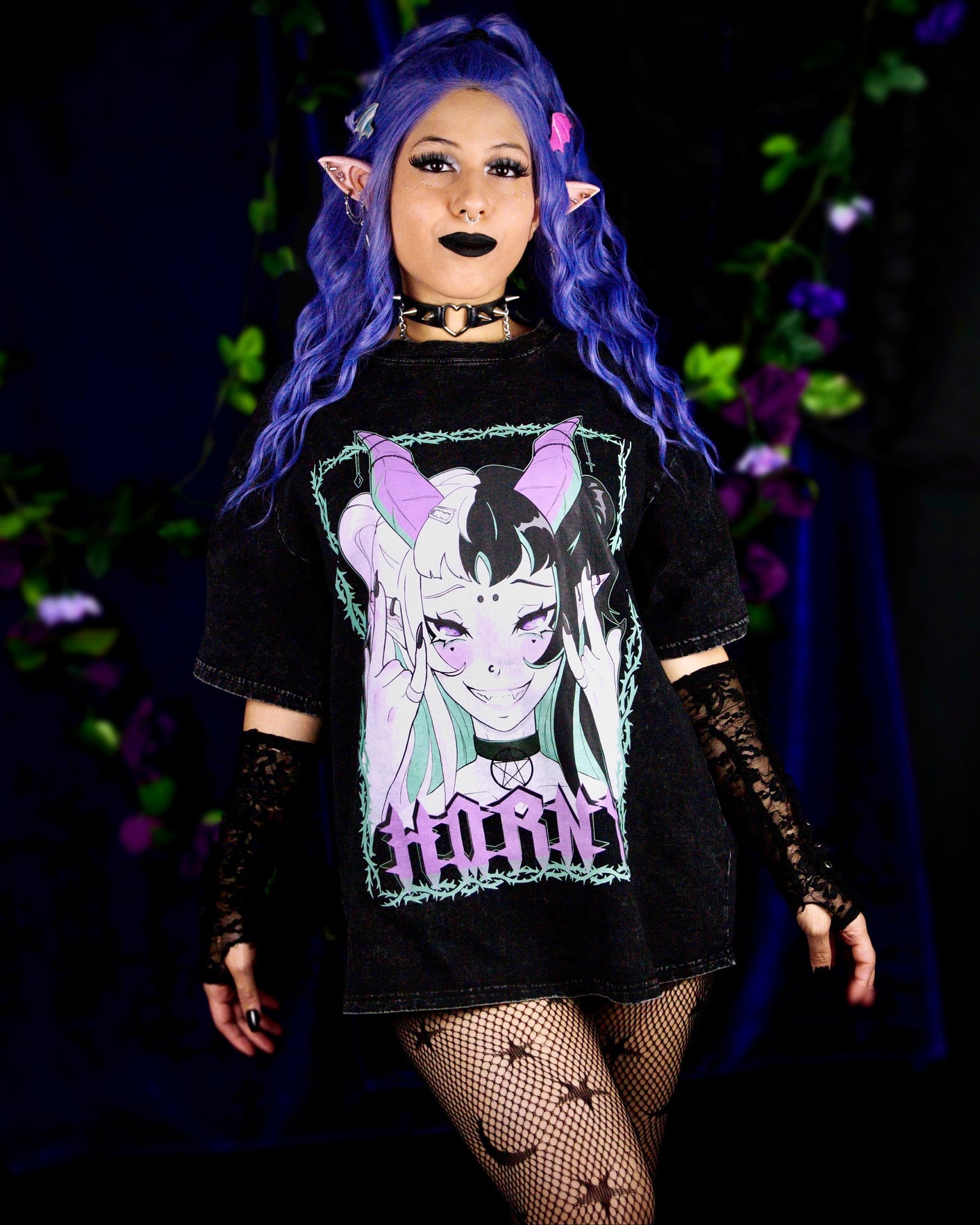 Horny Distressed Oversized T-Shirt