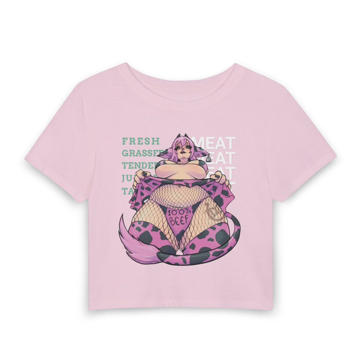 100% Beef Cropped Baby Tee