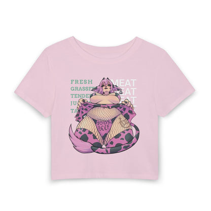 100% Beef Cropped Baby Tee