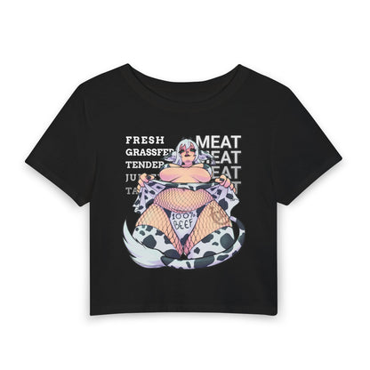 100% Beef Cropped Baby Tee