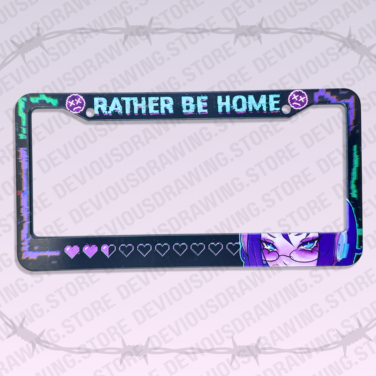 Rather Be Home License Plate Frame
