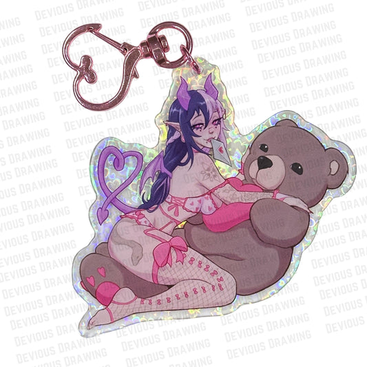 Valentine DV Holographic Acrylic Charm