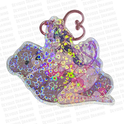 Valentine DV Holographic Acrylic Charm