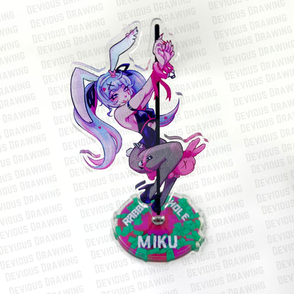 Rabbit Pole Rotating Acrylic Standee