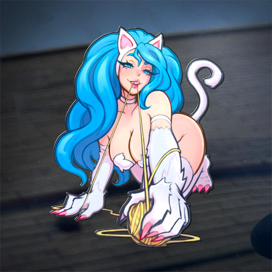 Kitty Playtime (Stalker) Car Sticker 6.5"