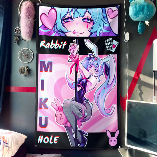 Rabbit Hole Wall Flag
