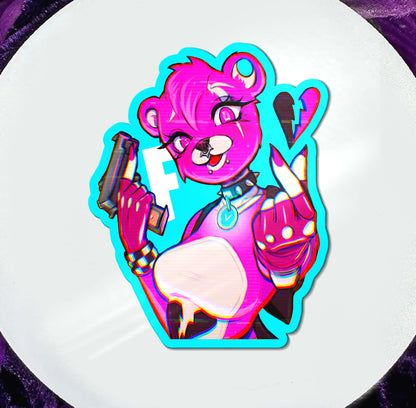 Crazed Cuddlebear Sticker