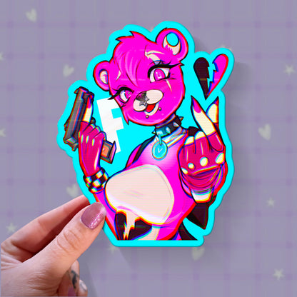 Crazed Cuddlebear Sticker