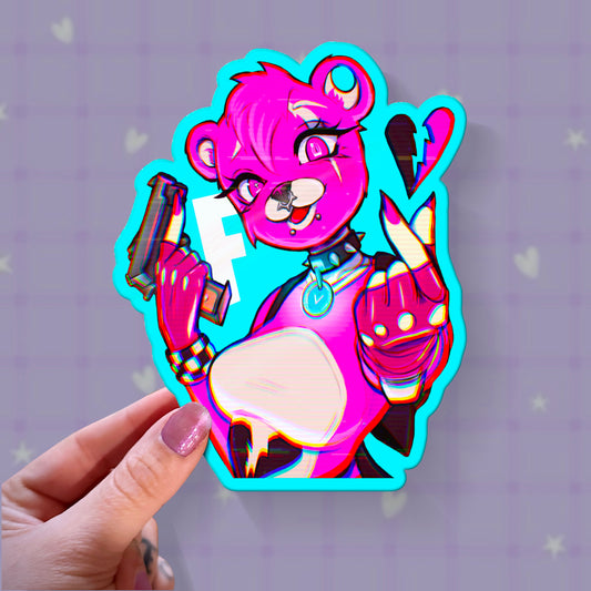 Crazed Cuddlebear Sticker