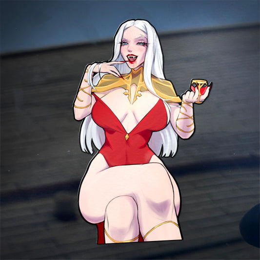 Vampire Queen Car Sticker 6.5"