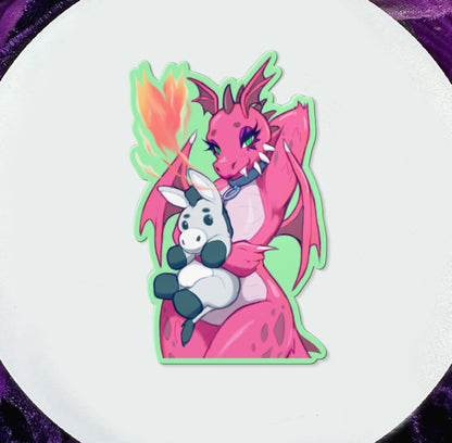 Donkeys Dragon Sticker