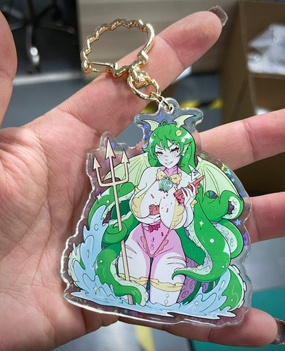 Queen-Thulhu Holographic Acrylic Charm