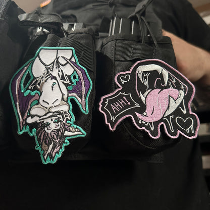 Fang Embroidered Patch | Velcro Hook & Loop