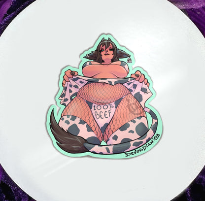 100% Beef Sticker