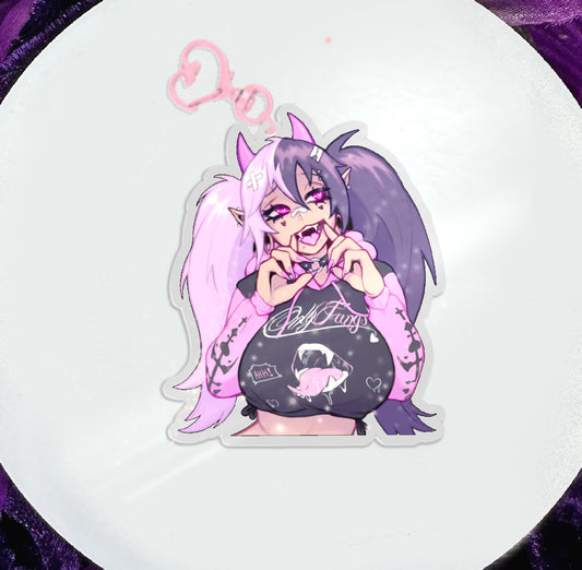 OnlyFanged DV Glitter Acrylic Charm (Preorder)