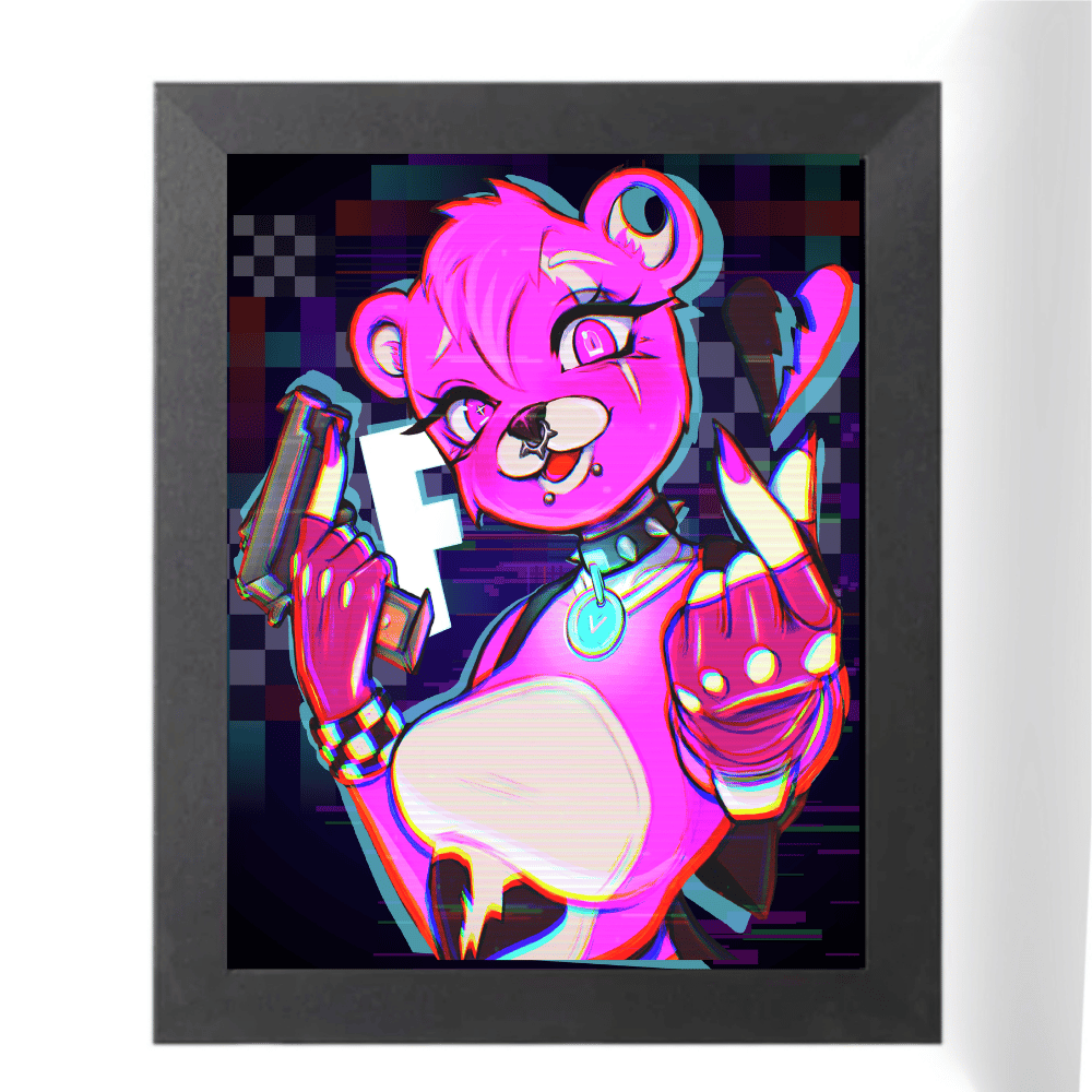 Crazed Cuddlebear Print