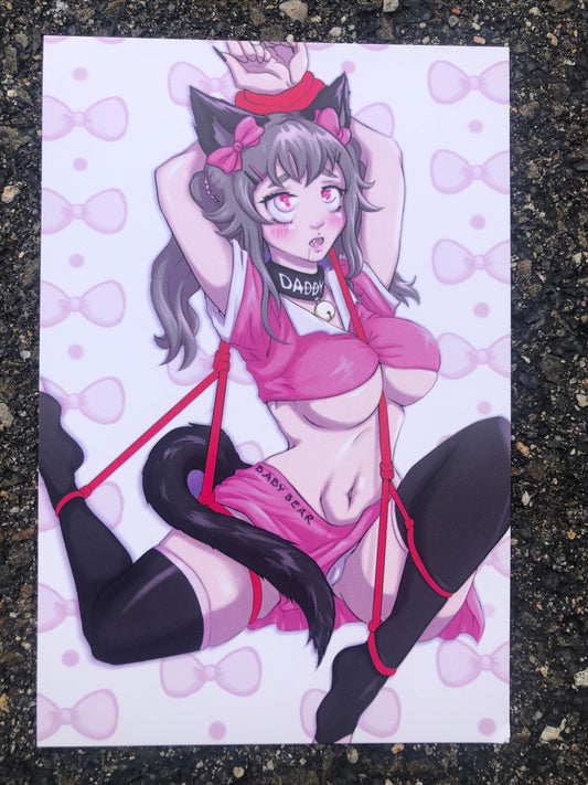 Shibari Cat Girl Print