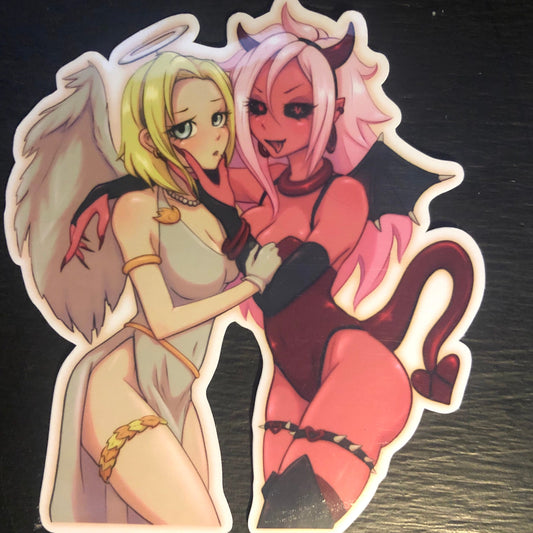 Angel and Devil Sticker