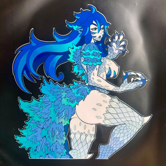 Queen Kaiju 6.5’’ Car Sticker Holographic