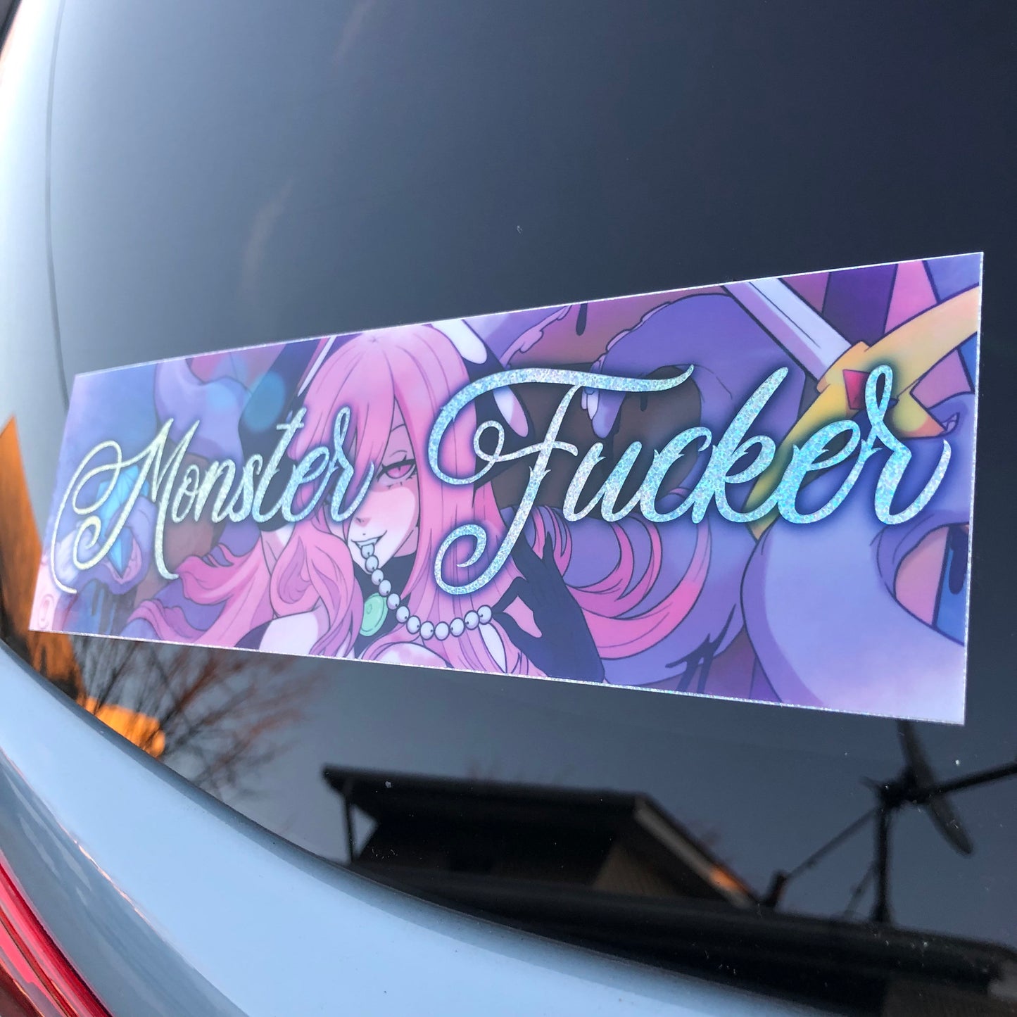 Monster Fcker Glitter Bumper Sticker
