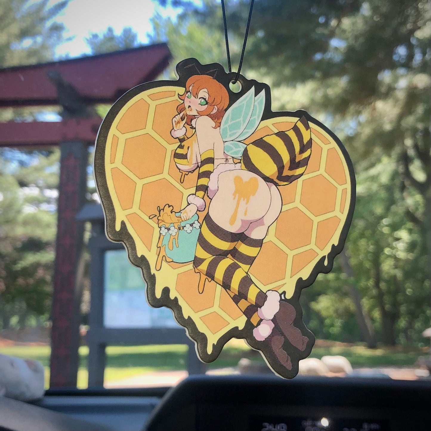Honey Peach Bee Anime Air Freshener