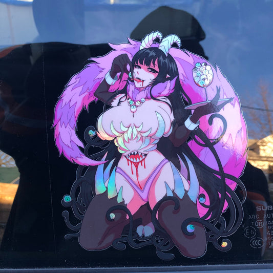 Succubus Sister Car Sticker Holographic